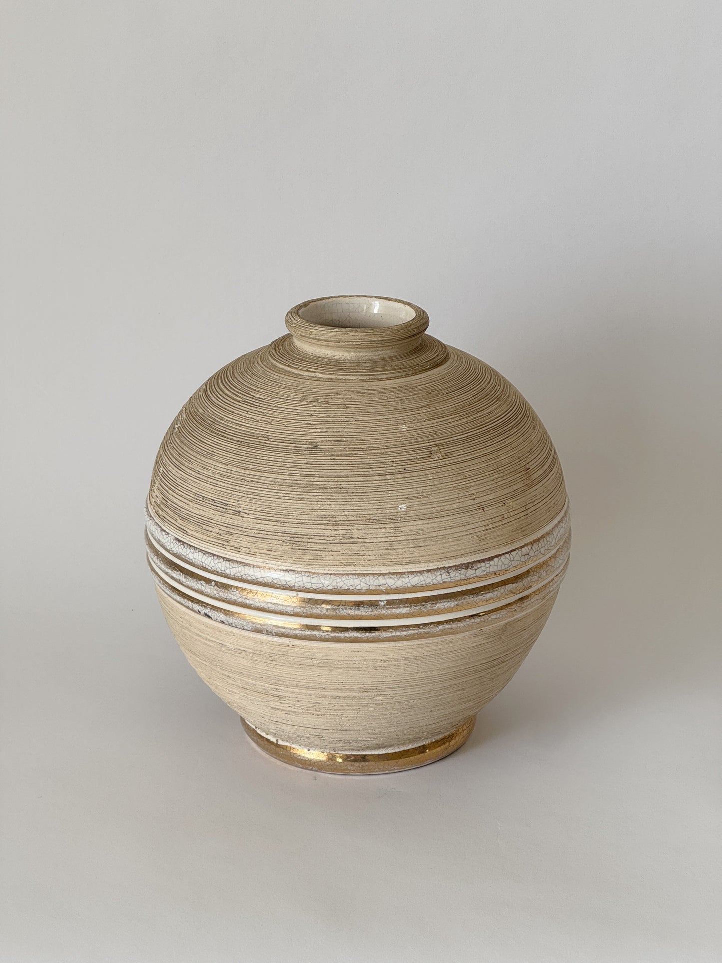 Faience globe vase