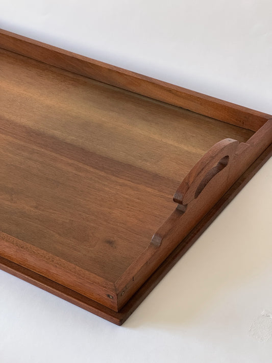 Tray in solid walnut