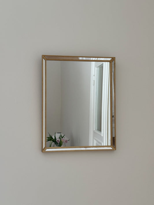 Small antique french parclose mirror